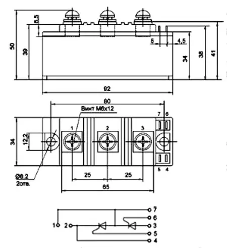 МТТ160-14 модуль тиристорный фото 3