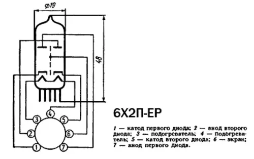 6Х2П-ЕР радиолампа фото 3